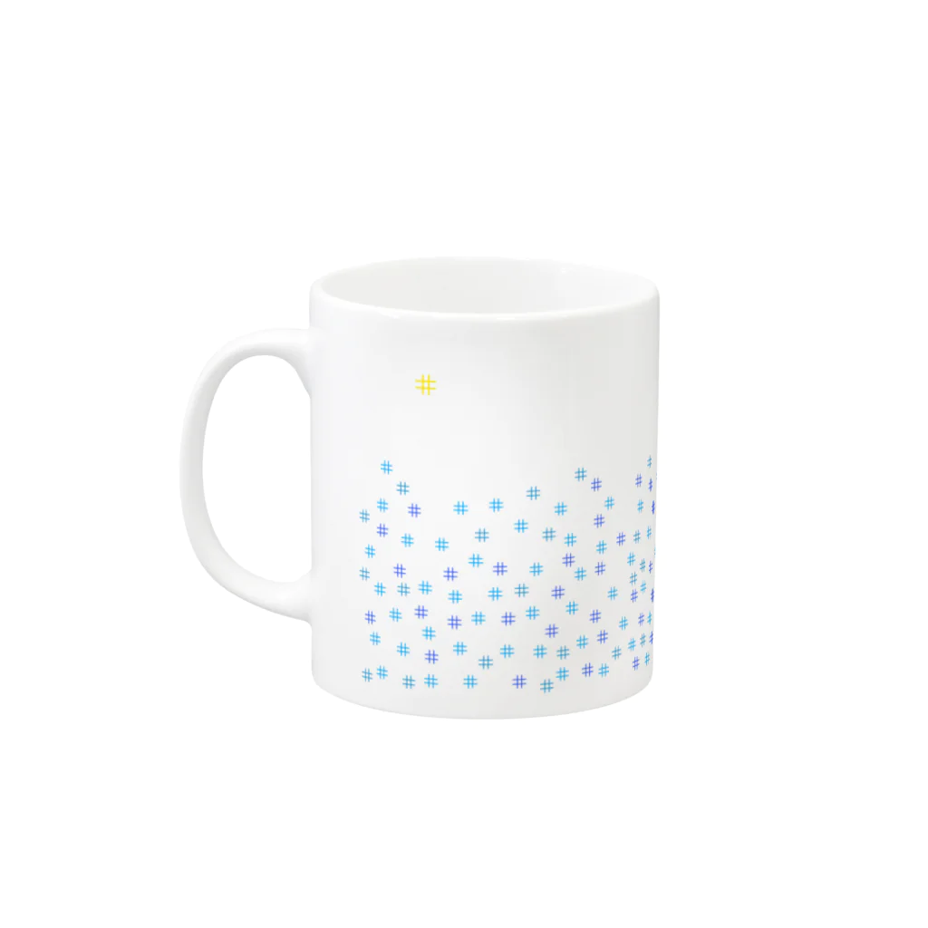 つめくさカップ店の積もる Mug :left side of the handle