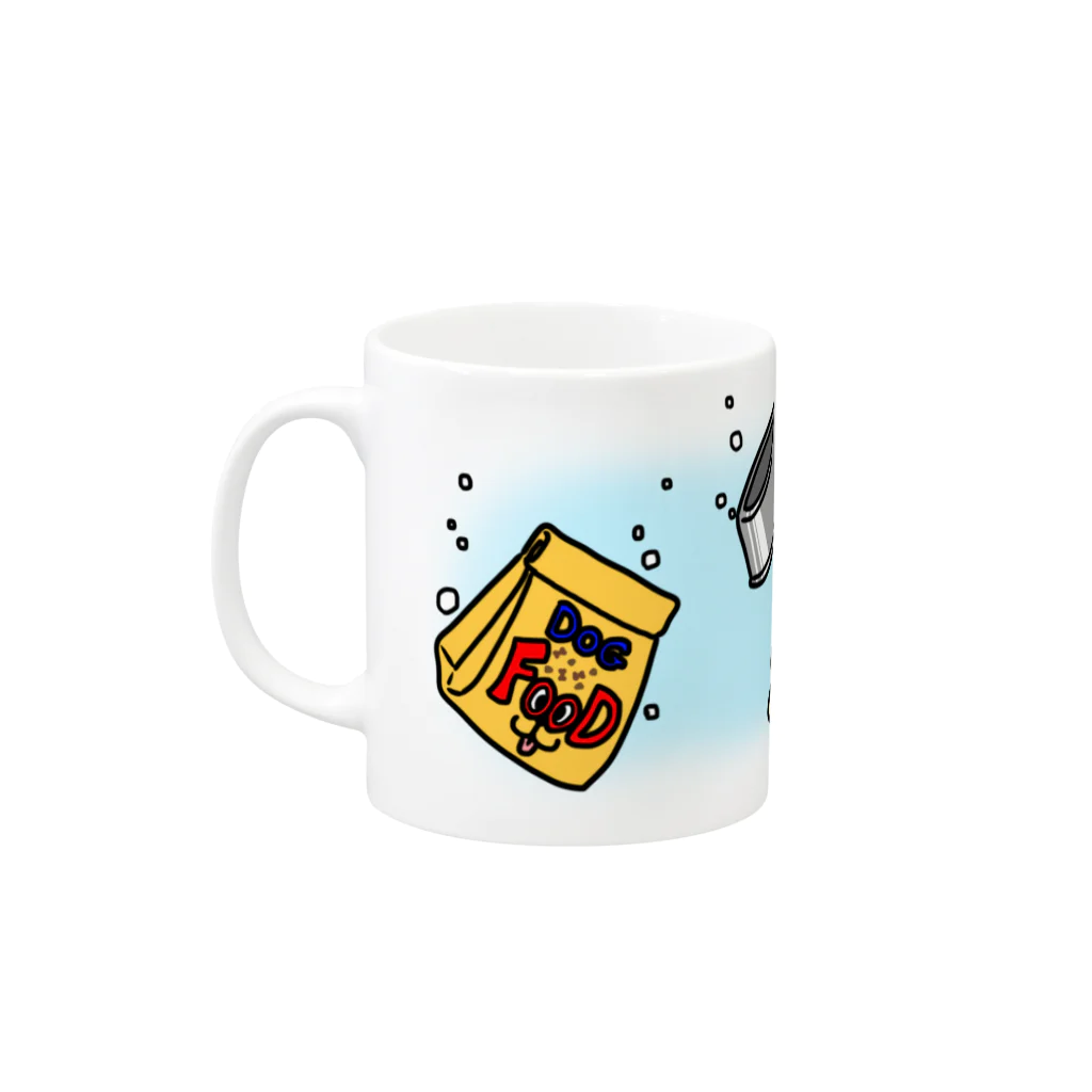 one-naacoのぷかぷかパグ Mug :left side of the handle