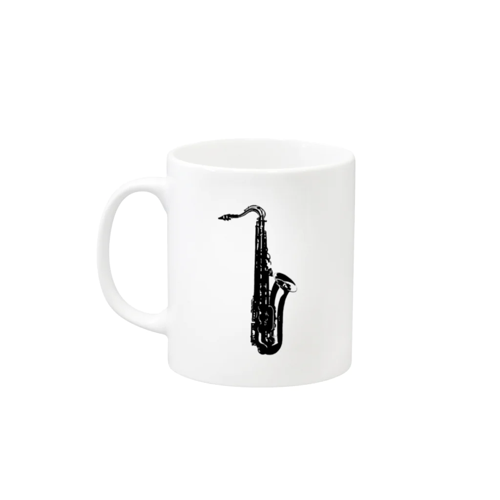 服部管楽器（非公式）のテナーサックス Mug :left side of the handle