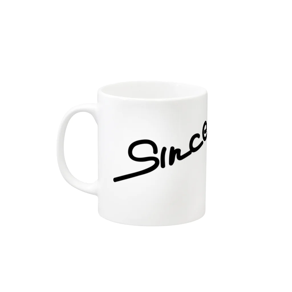 SINCEのRETRO (black) Mug :left side of the handle