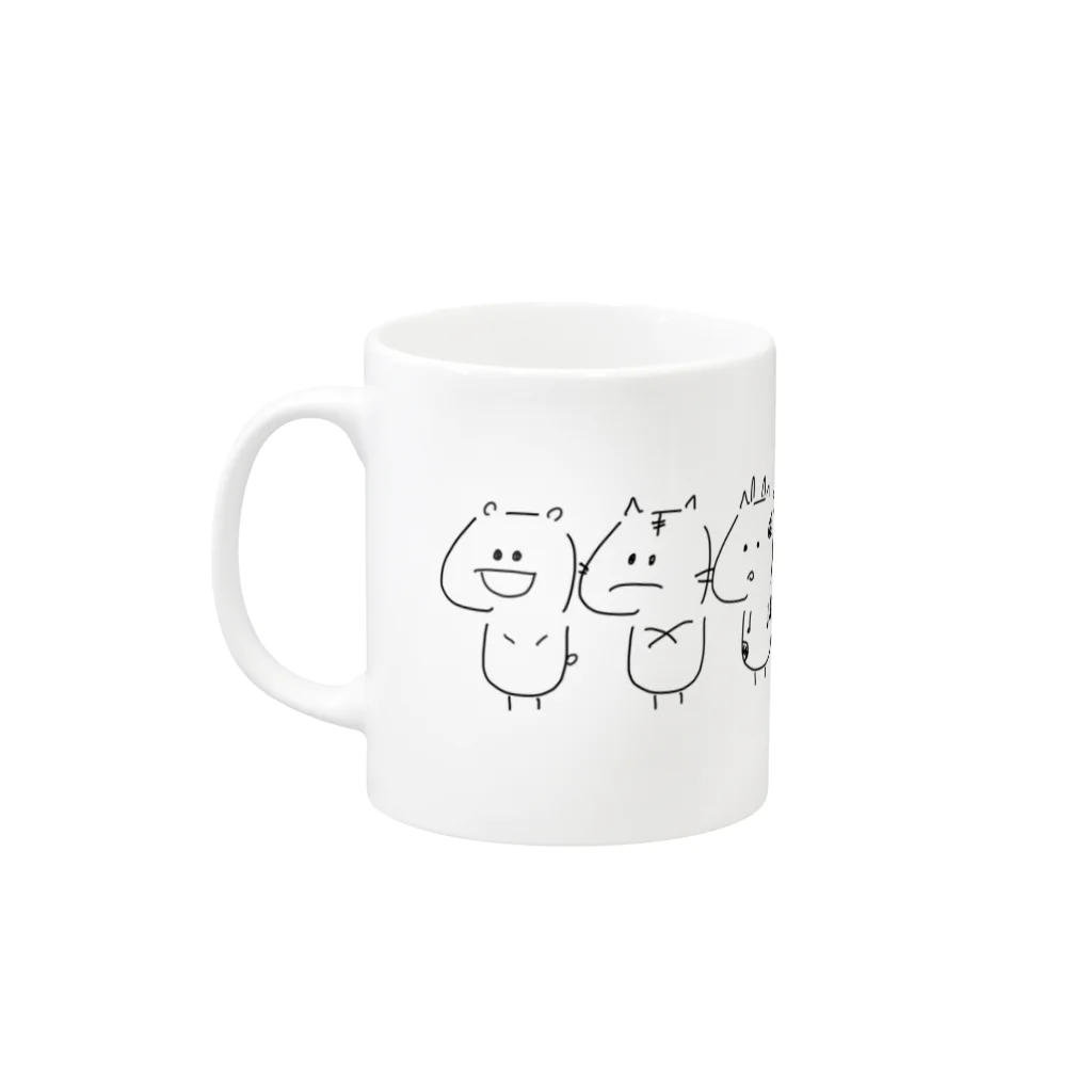 Sachi / 前向きアニマルずの前向きアニマルず Mug :left side of the handle