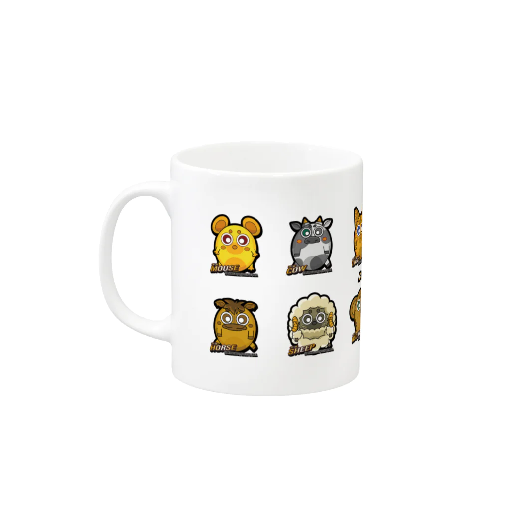 ANIMAGA_キャラショップのANIMAGA 干支１２種 Mug :left side of the handle