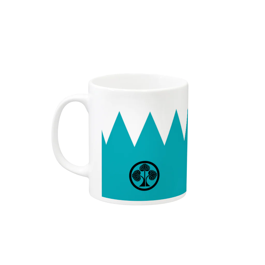 伝統色と家紋のいろは OFFICIAL STOREの【家紋】山南敬助 Mug :left side of the handle