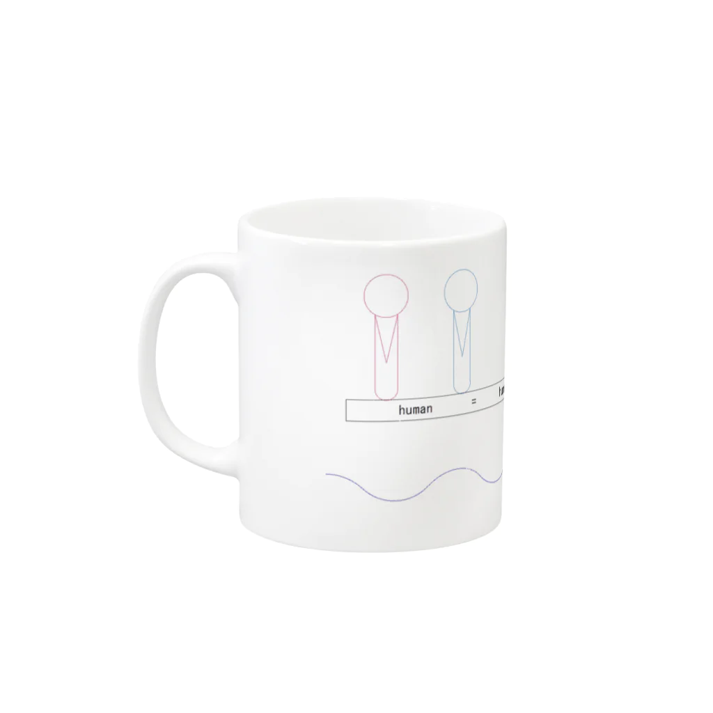 JaRyのhuman = human Mug :left side of the handle