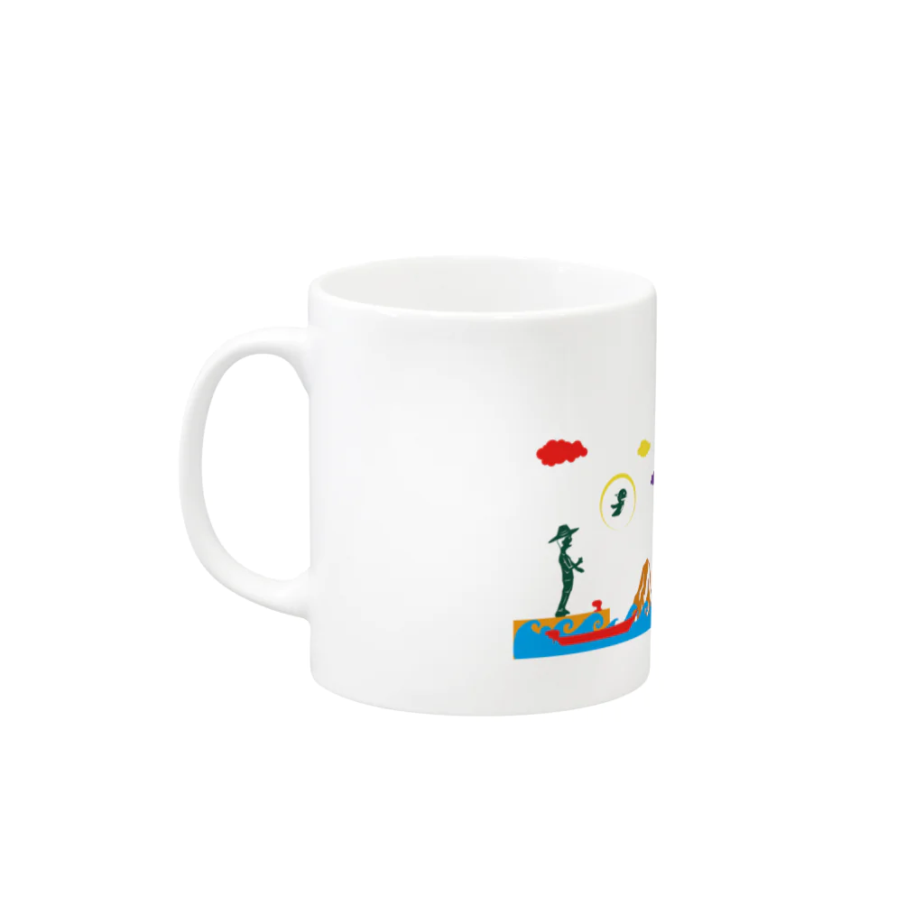 ヤノベケンジアーカイブ&コミュニティのヤノベケンジ《ラッキードラゴンのおはなし》（デザインＮｏ.2） Mug :left side of the handle