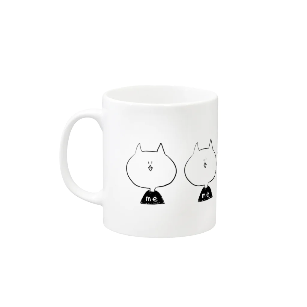 It's meの5人のme Mug :left side of the handle