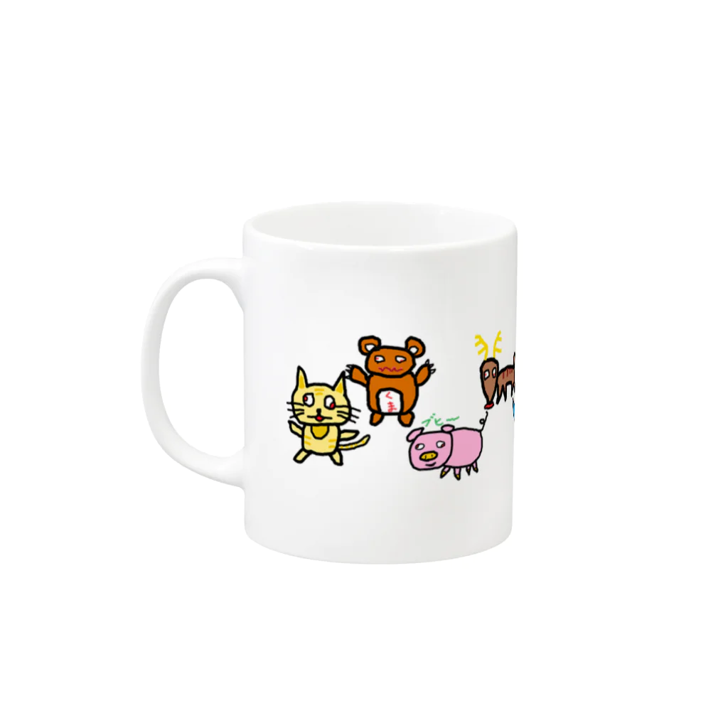 TKのどうぶつたちのこっぷ Mug :left side of the handle