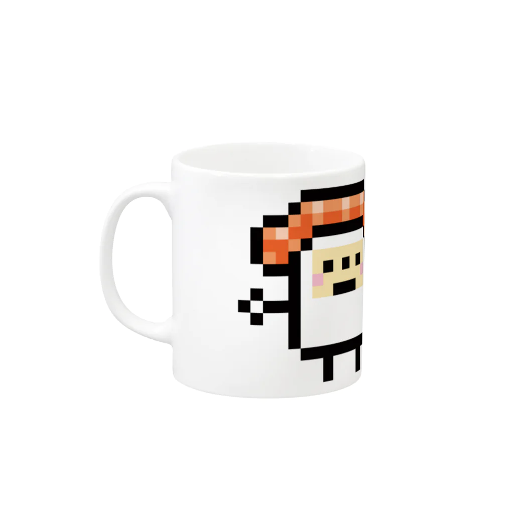 GRADUCAのPixelArt スシスッキー サーモン Mug :left side of the handle