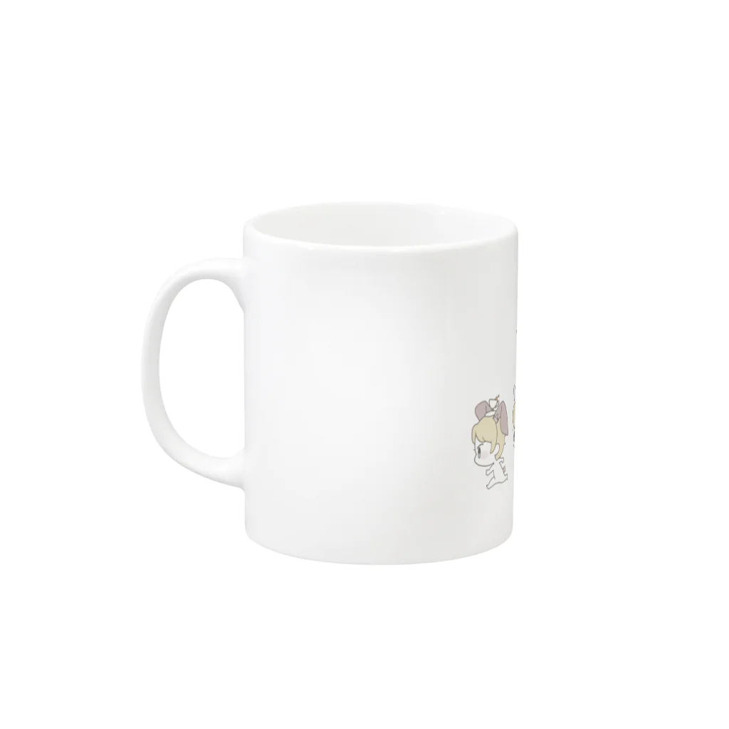 ヘリウムの人間師2班グラス Mug :left side of the handle