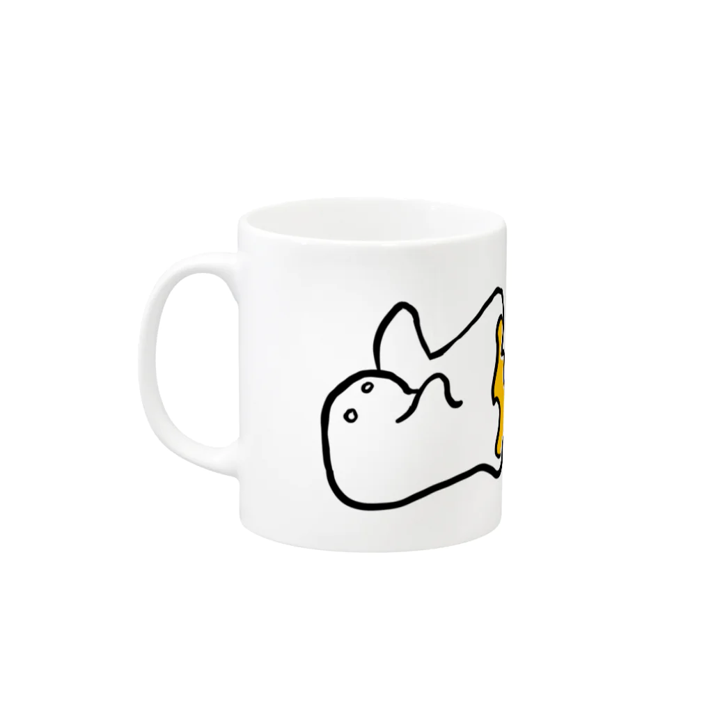 マ太郎のたまごおばけ Mug :left side of the handle