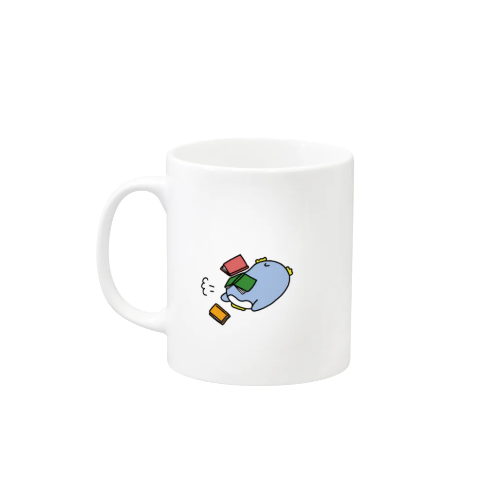 おぺんのへや（本屋lighthouse物販部）のおぺん_TSUNDOKU_color Mug :left side of the handle