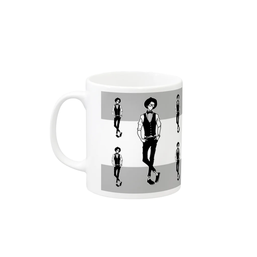 わがままに、麗しくの男の子１ーＢ Mug :left side of the handle