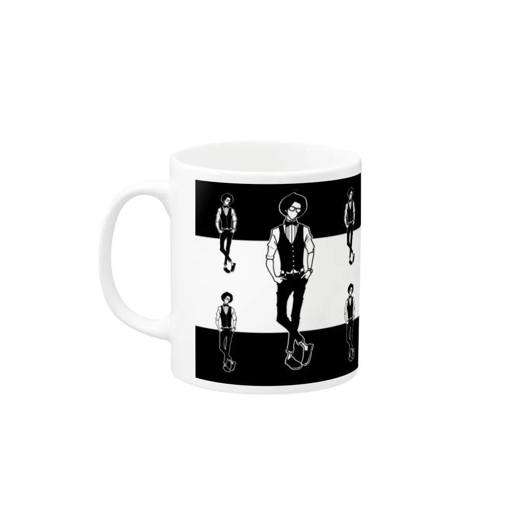 わがままに、麗しくの男の子１ーＢ Mug :left side of the handle