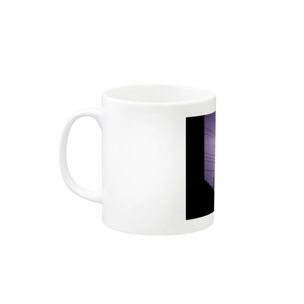 BLACK LOTUS(推し→)❀*ﾟ@病みくろ@ひーちゃんの紫色の雷 マグカップの取っ手の左面