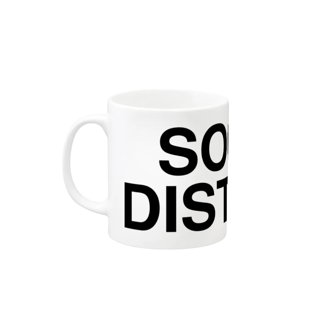 TOKYO LOGOSHOP 東京ロゴショップのSOCIAL DISTANCE-ソーシャルディスタンス- Mug :left side of the handle