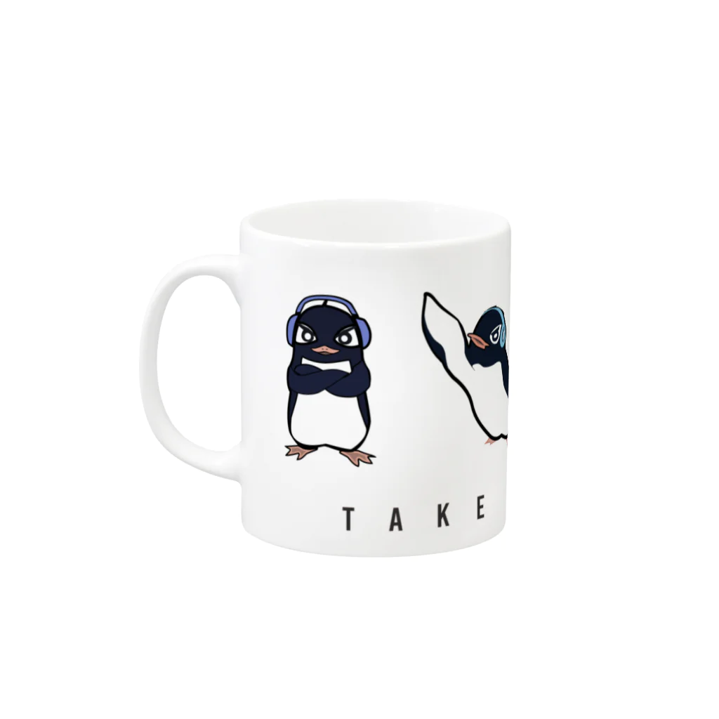 T.I.E STOREのマグカップ Mug :left side of the handle