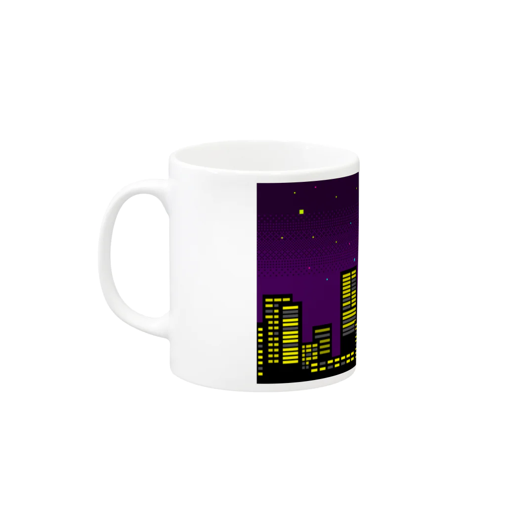 ドット絵アイテムの夜景 Mug :left side of the handle