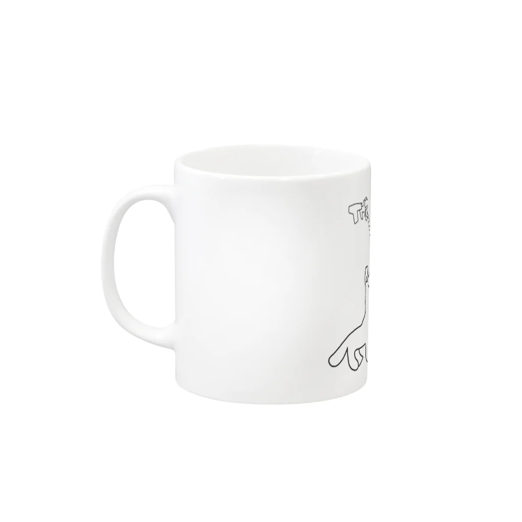 🤪AHK🤪(10月に就学相談よ🎒)のウルフグッズ Mug :left side of the handle