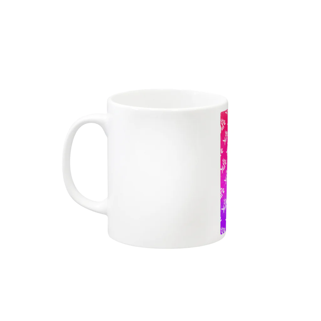 オリジナルショップ  yupeのyupe pink グラデーション Mug :left side of the handle