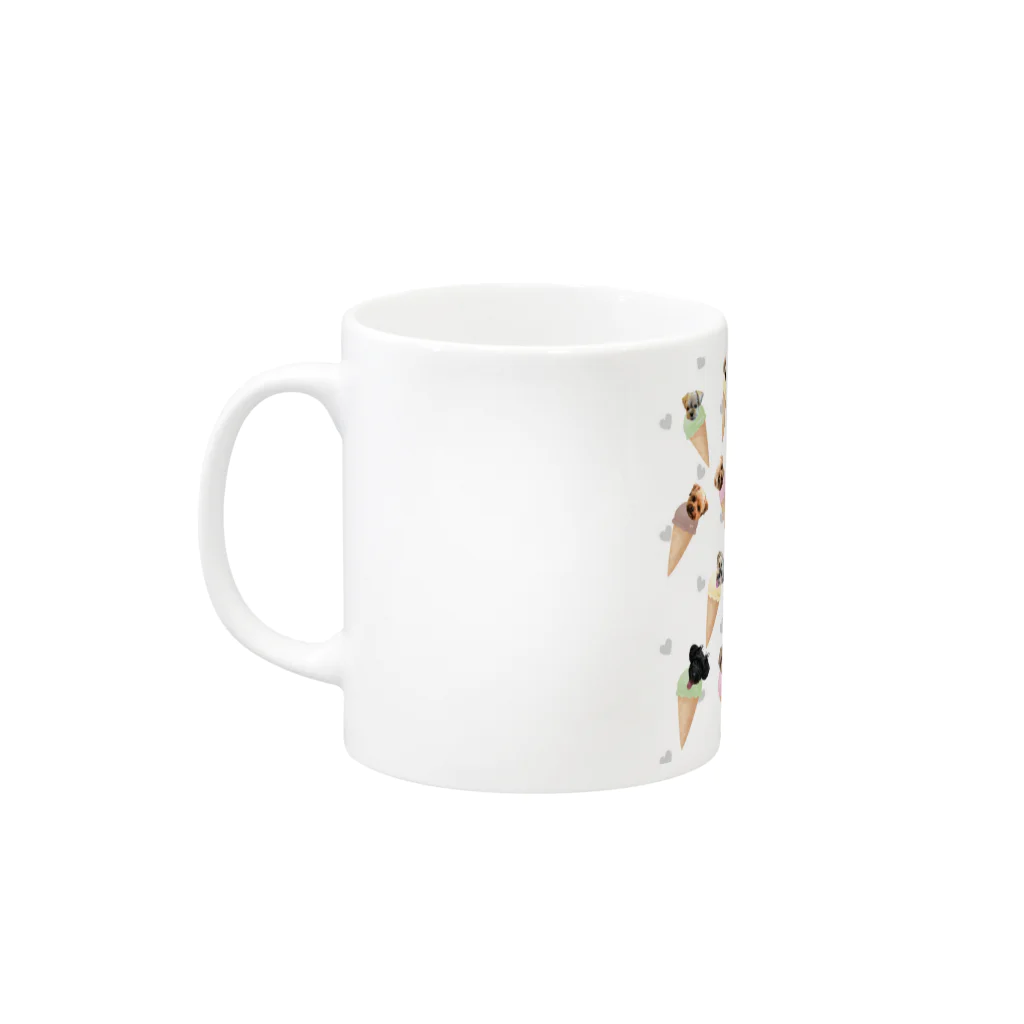 LiLunaのマルキーアイスクリーム 文字無し Mug :left side of the handle