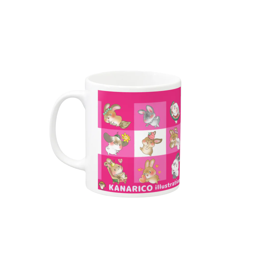 USABA COFFEEのkanarico１周年マグカップ３ Mug :left side of the handle