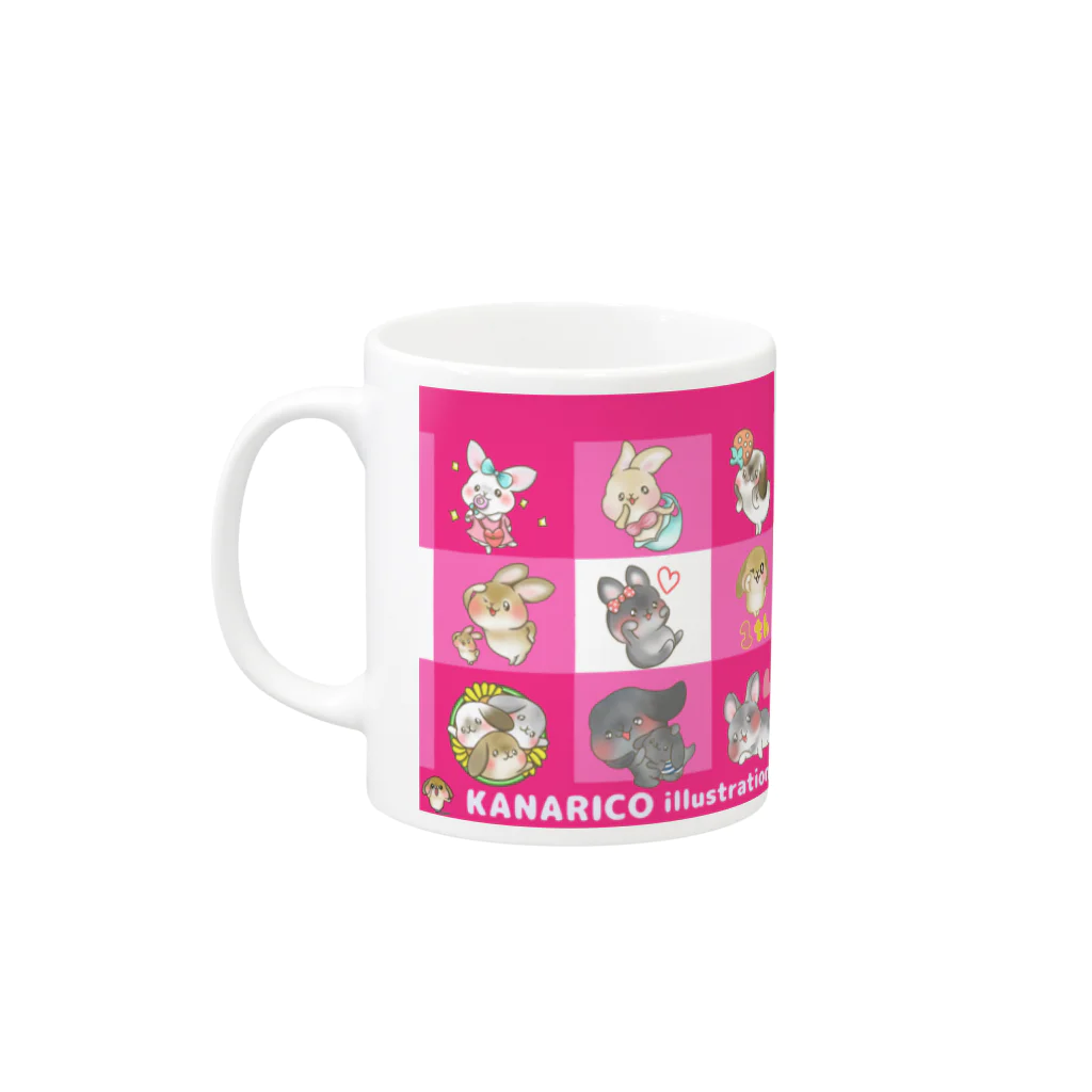 USABA COFFEEのkanarico１周年マグカップ４ Mug :left side of the handle