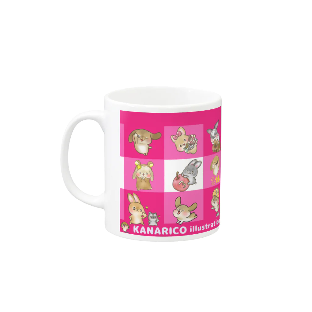 USABA COFFEEのkanarico１周年マグカップ６ Mug :left side of the handle