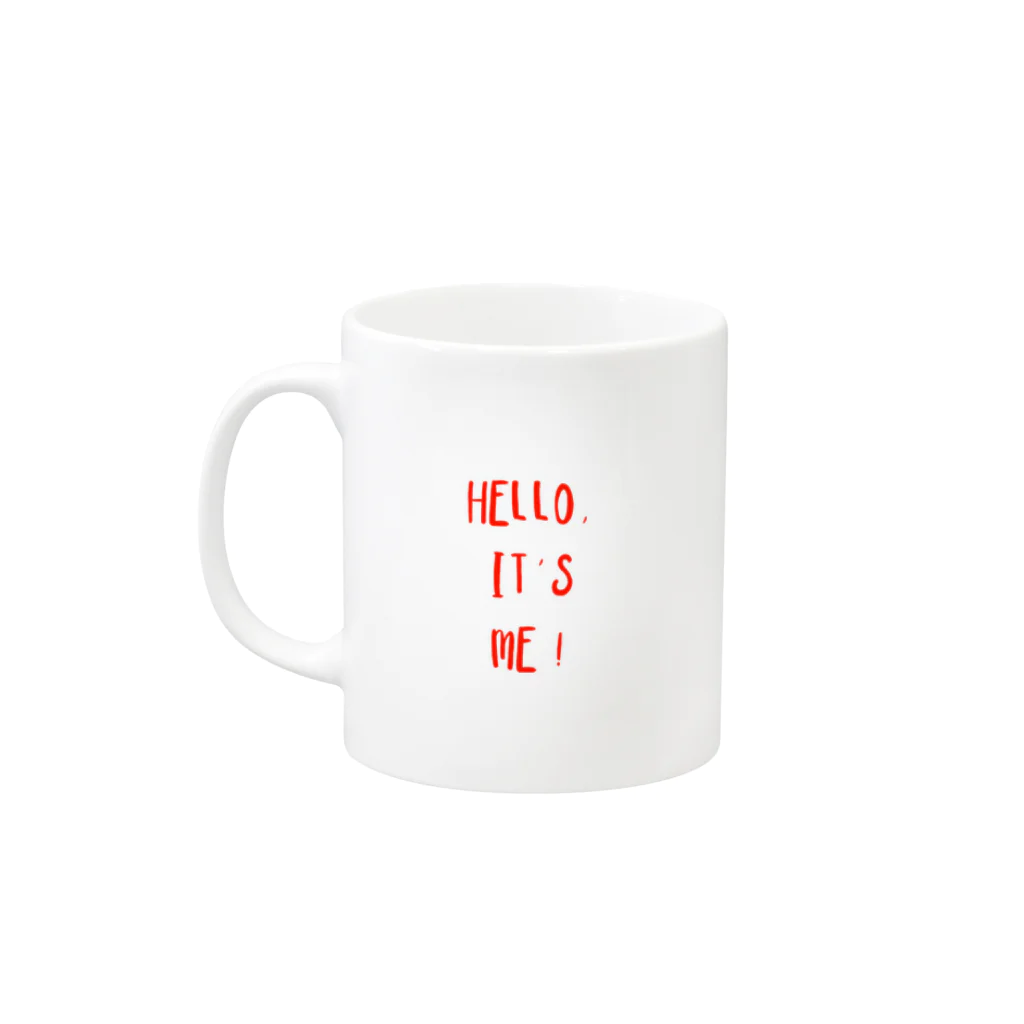 CORALの❈『hello,it's me !』mugcup ❈ マグカップの取っ手の左面