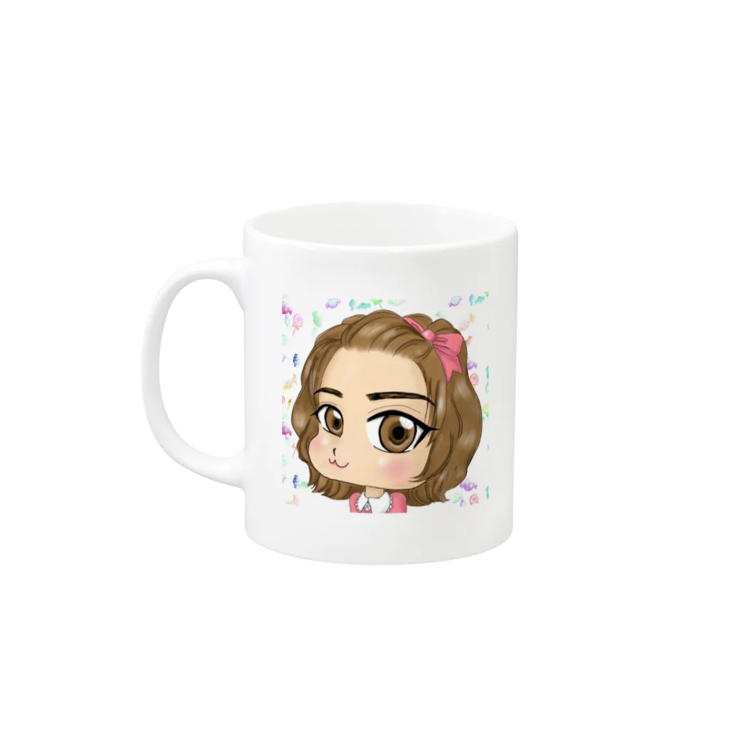 平田 莉紅@ココ&ルイちゃんのGirly Mug :left side of the handle