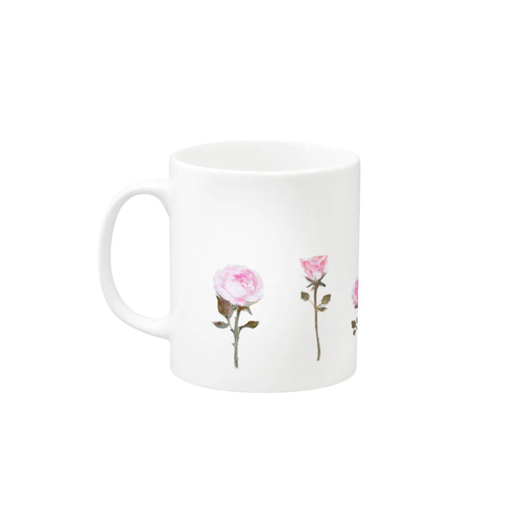 eri@gizelleheartのねこと薔薇 Mug :left side of the handle