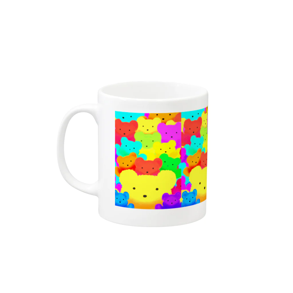 ✨🌈✨ユラクラカン🇯🇵 ✨🌈✨のナナイロテディベアベア Mug :left side of the handle