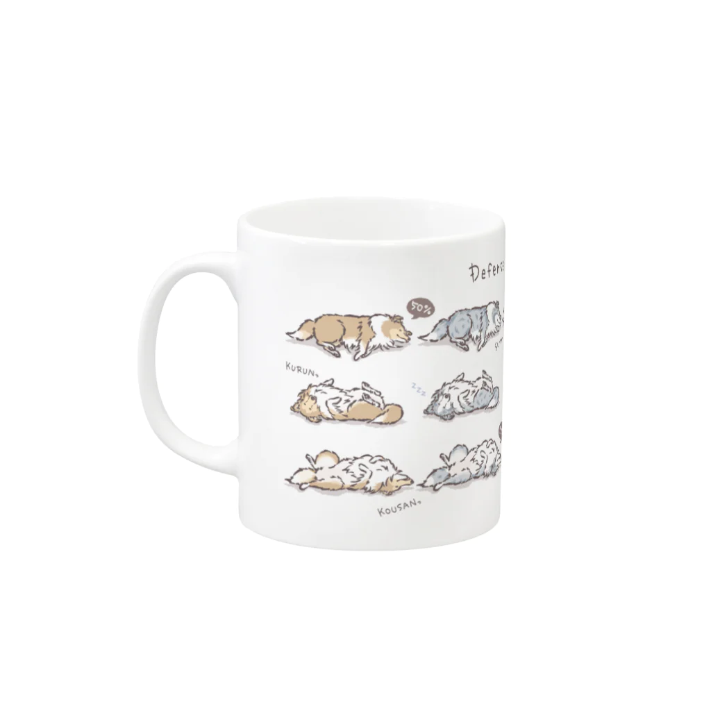 BowWoof Shopのホットが飲めるシェルティ無防備 Mug :left side of the handle