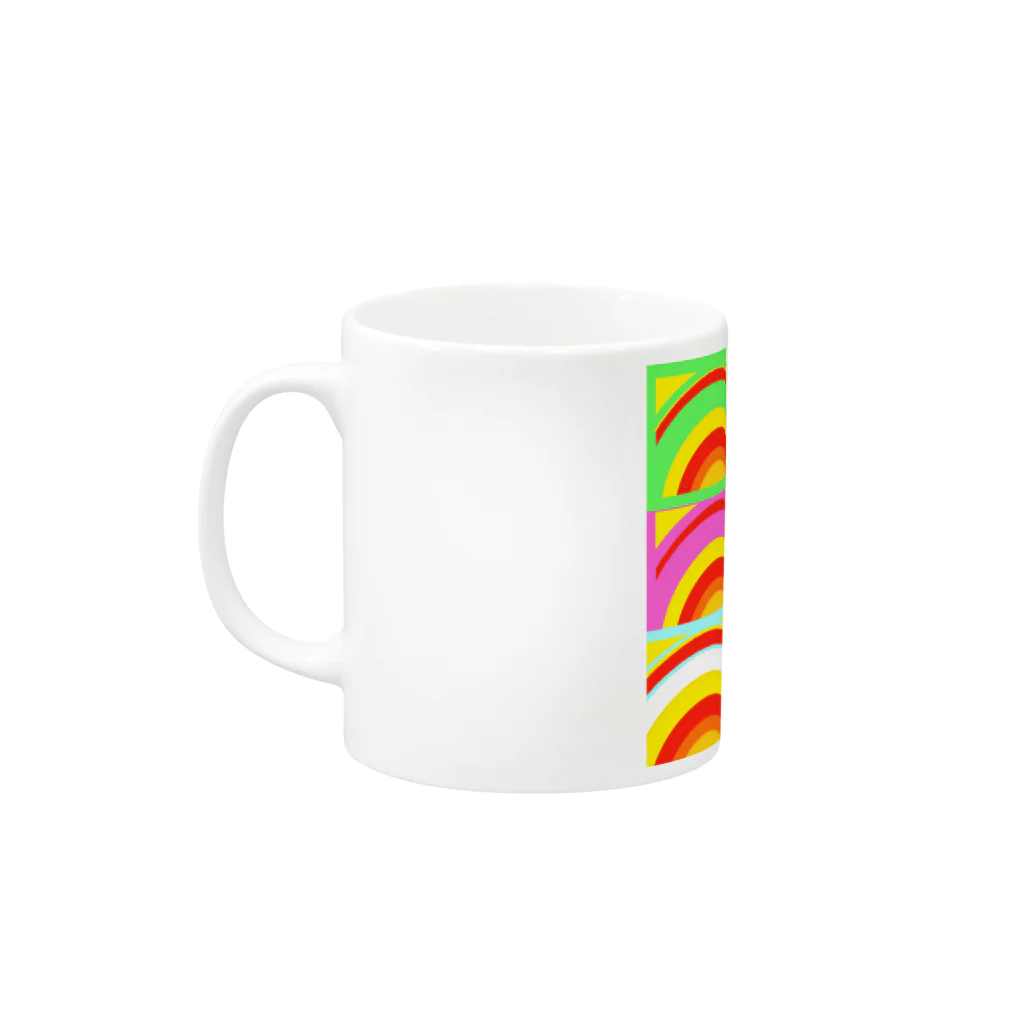 ✨🌈✨ユラクラカン🇯🇵 ✨🌈✨の🌈レインボーサンライズ🌈 Mug :left side of the handle