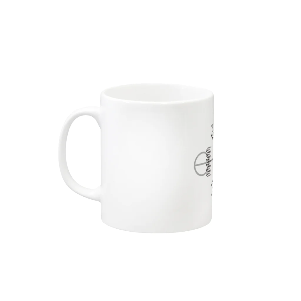 孳々の蛾 Mug :left side of the handle