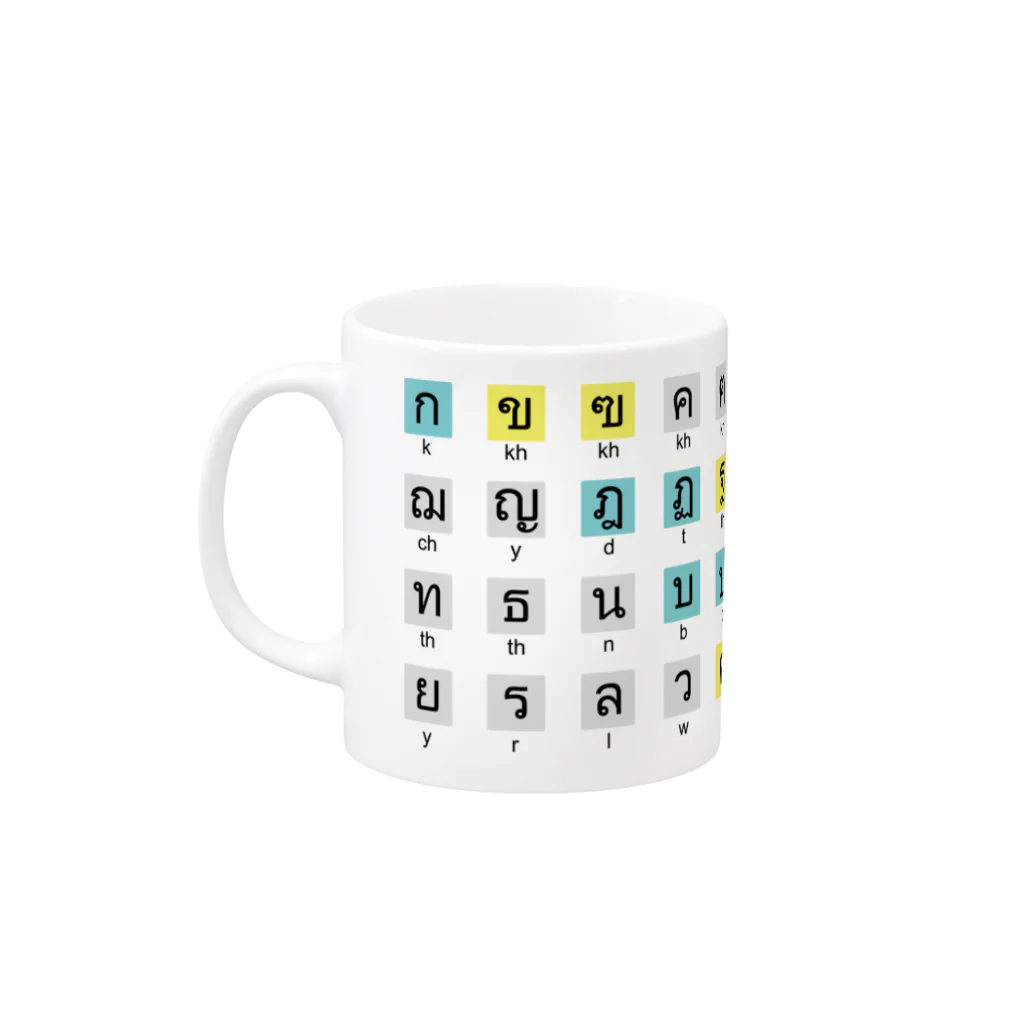 モントー夫人のお店のタイ語・タイ文字子音44 Mug :left side of the handle