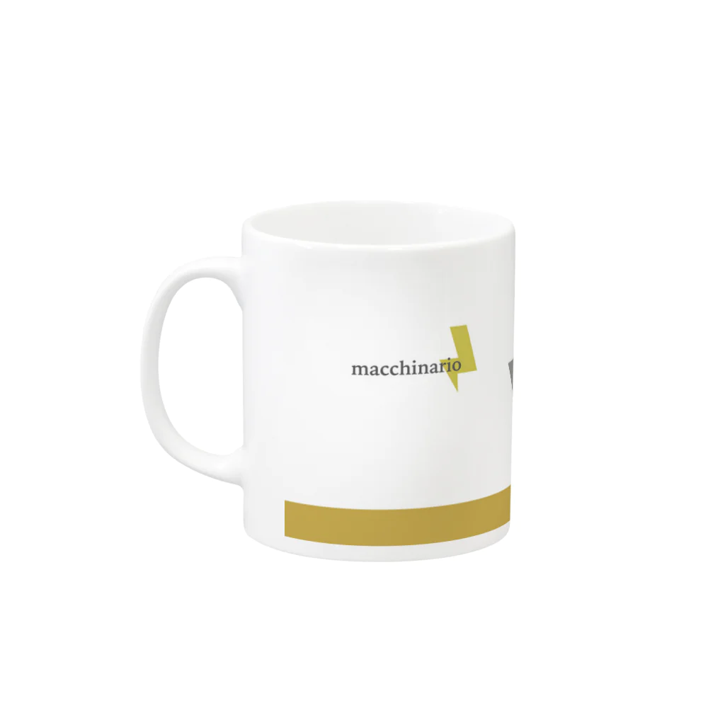 Cafe_macchinarioのCafe macchinario のマグカップ マグカップの取っ手の左面