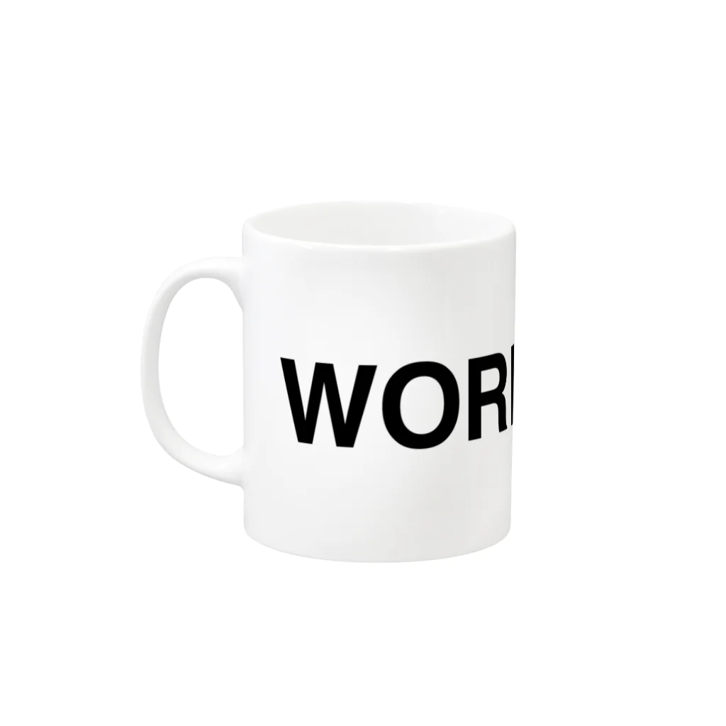 TOKYO LOGOSHOP 東京ロゴショップのWORKATION-ワーケーション- Mug :left side of the handle