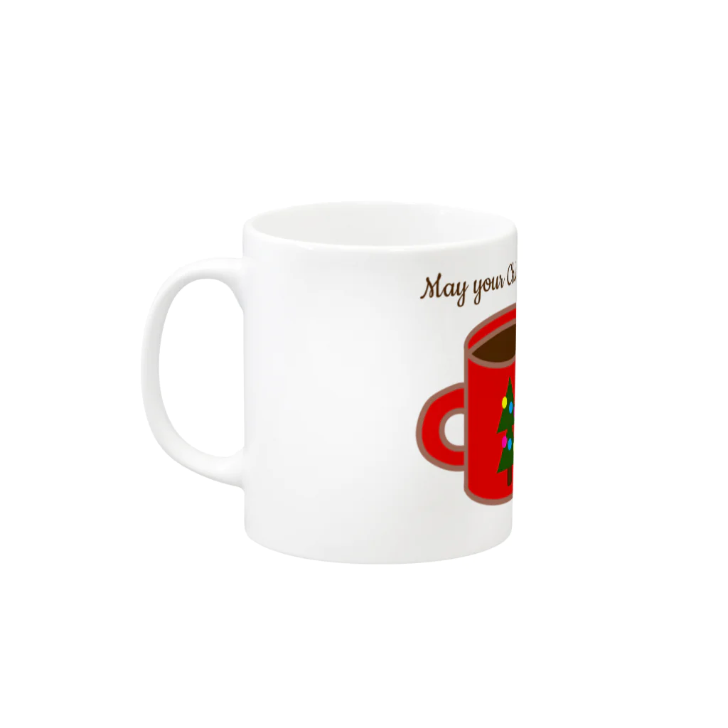 アメソラ。のクリスマスペアカップ。 Mug :left side of the handle