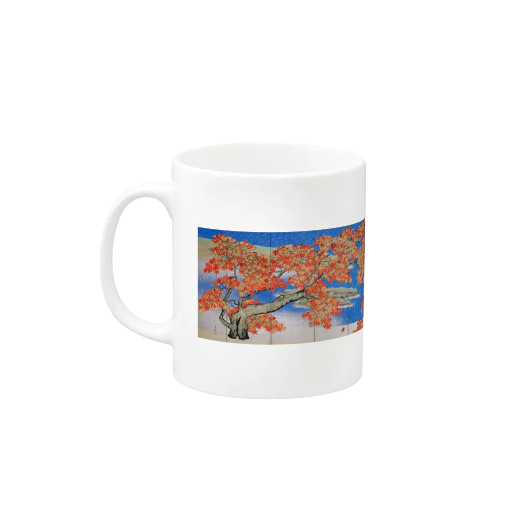 世界の絵画アートグッズの横山大観《紅葉》 Mug :left side of the handle