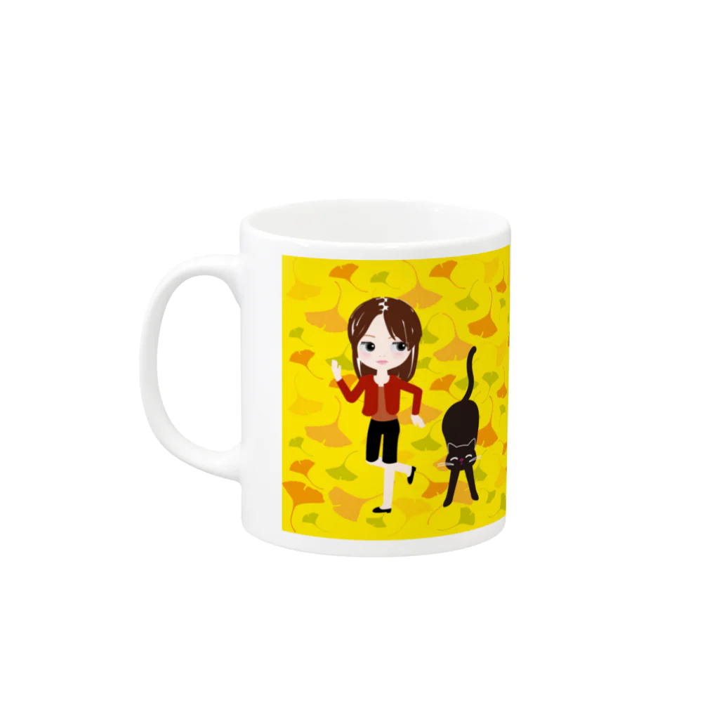 Re:の「いちょう」マグカップ Mug :left side of the handle