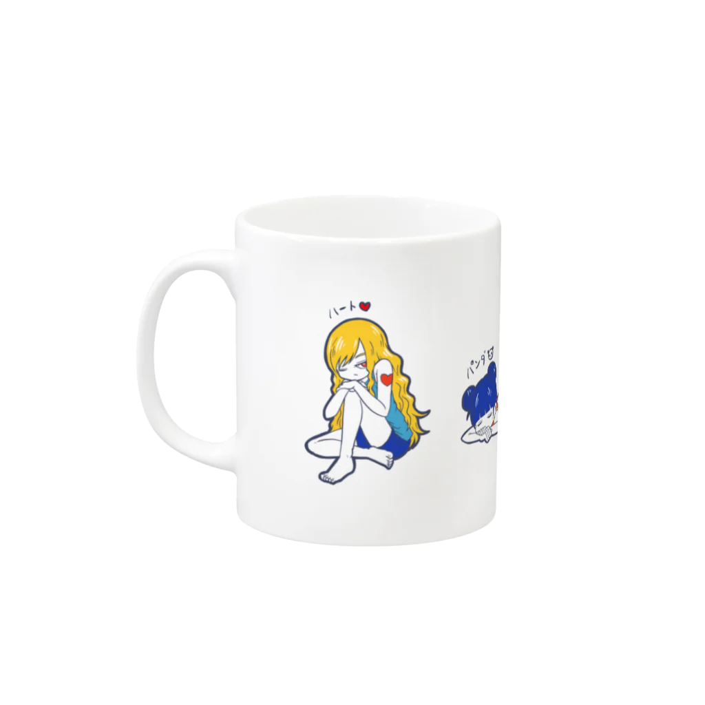 わにさん🐊🐊のわにむすめ4姉妹〜ねむねむモード〜 Mug :left side of the handle