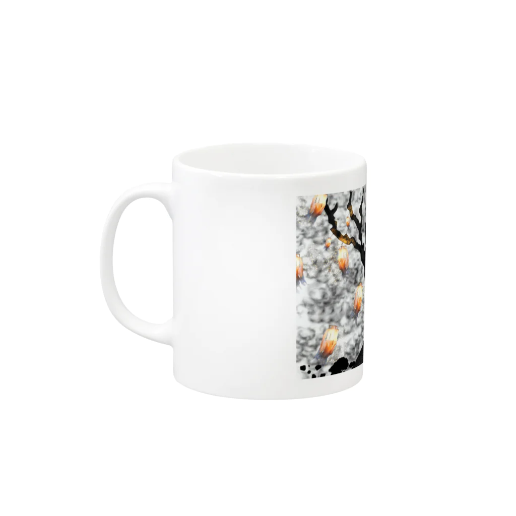 心理学が好きな犬のお店のダークサイド・レイン Mug :left side of the handle