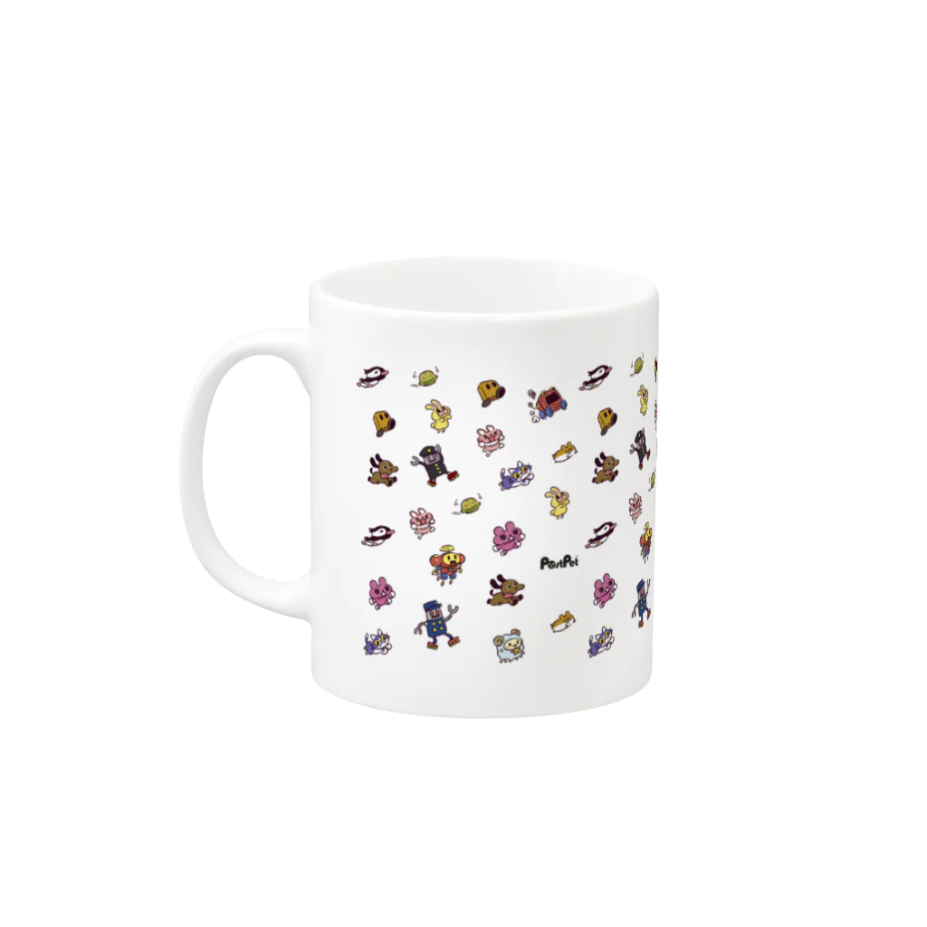 PostPet Official ShopのPostPetは走るよどこまでも Mug :left side of the handle