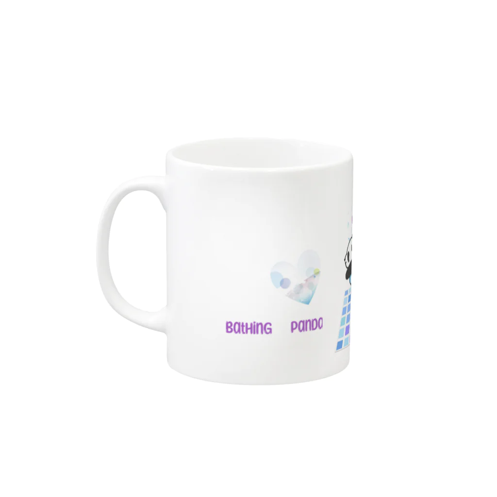 ちょらぷみのお風呂パンダ　リラックスぱんだ Mug :left side of the handle