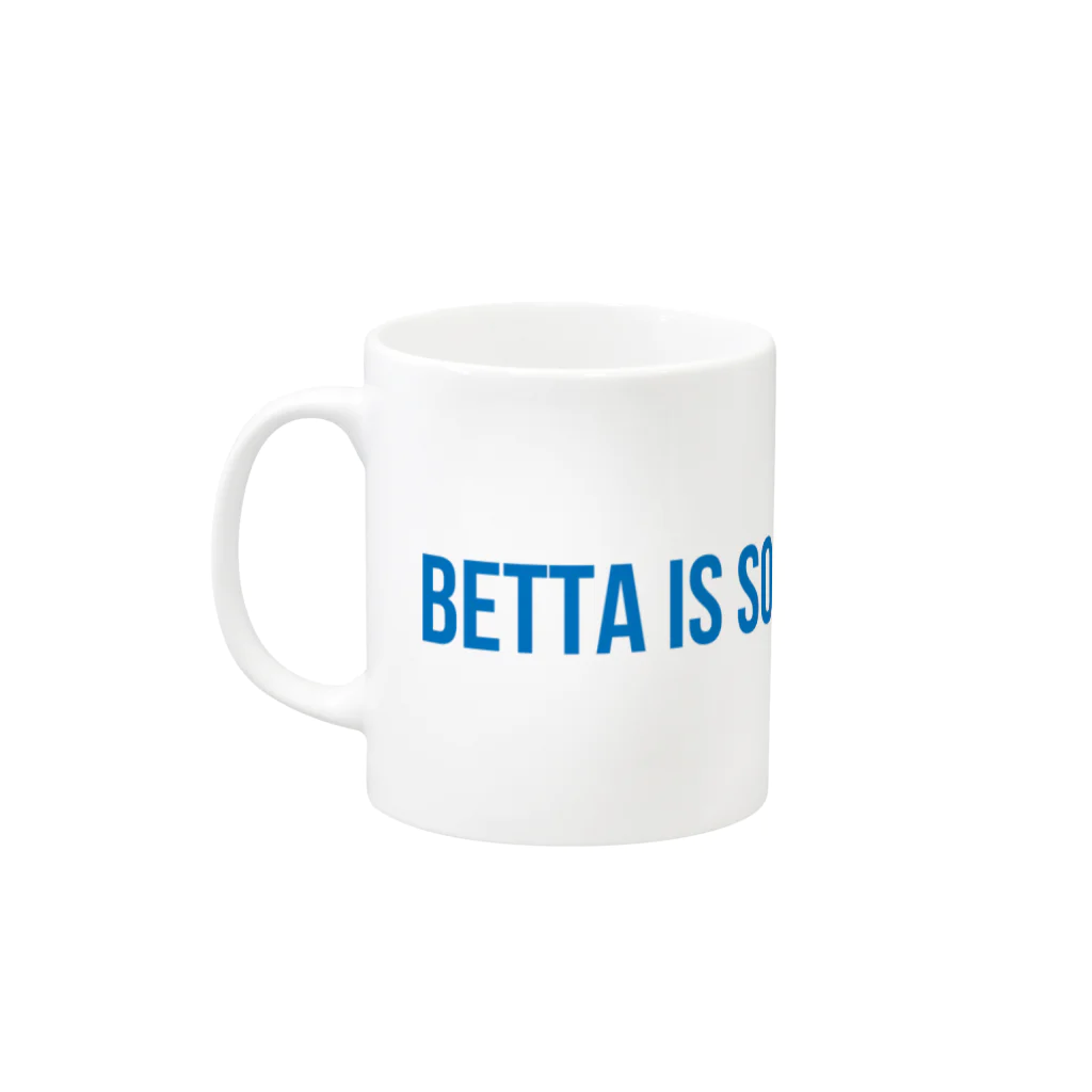 ビバアクアのお店のベタマグブルー Mug :left side of the handle