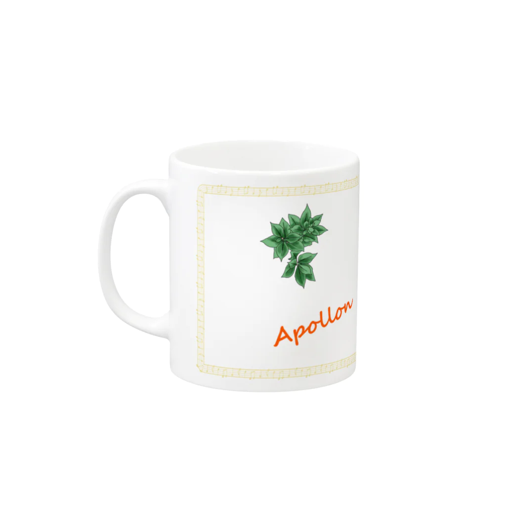 AtelierOne-SUZURIshopのアポロンのマグカップ Mug :left side of the handle