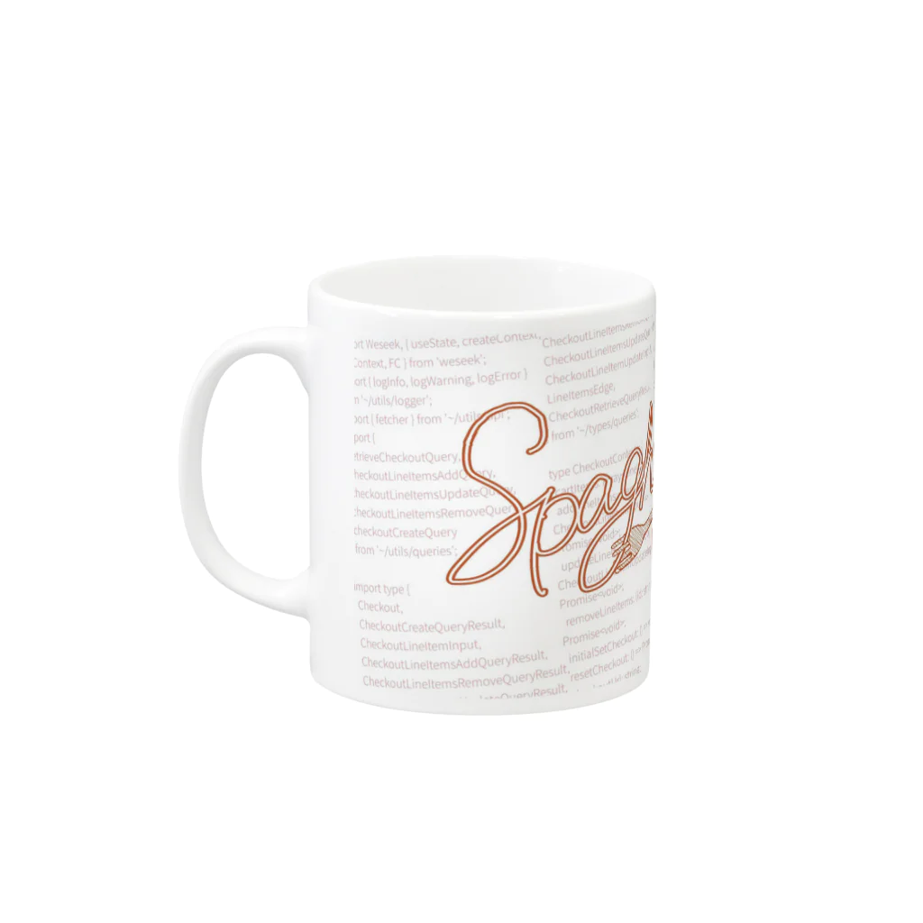 株式会社WESEEKのMom's Spaghetti Code Mug Mug :left side of the handle