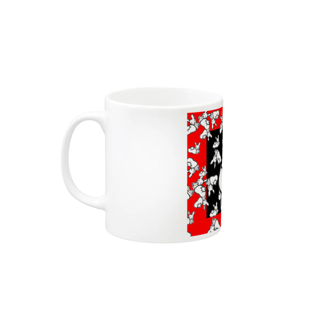 🤍一ノ瀬 彩 🐇⸒⸒ suzuri支店🤍のｶｵｽうさぎ:和【多+1】 Mug :left side of the handle