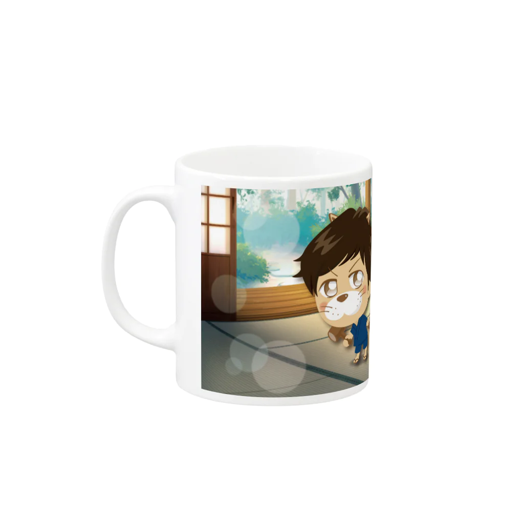 USENの【ゼロ職】番組特製イラスト入りマグカップ Mug :left side of the handle