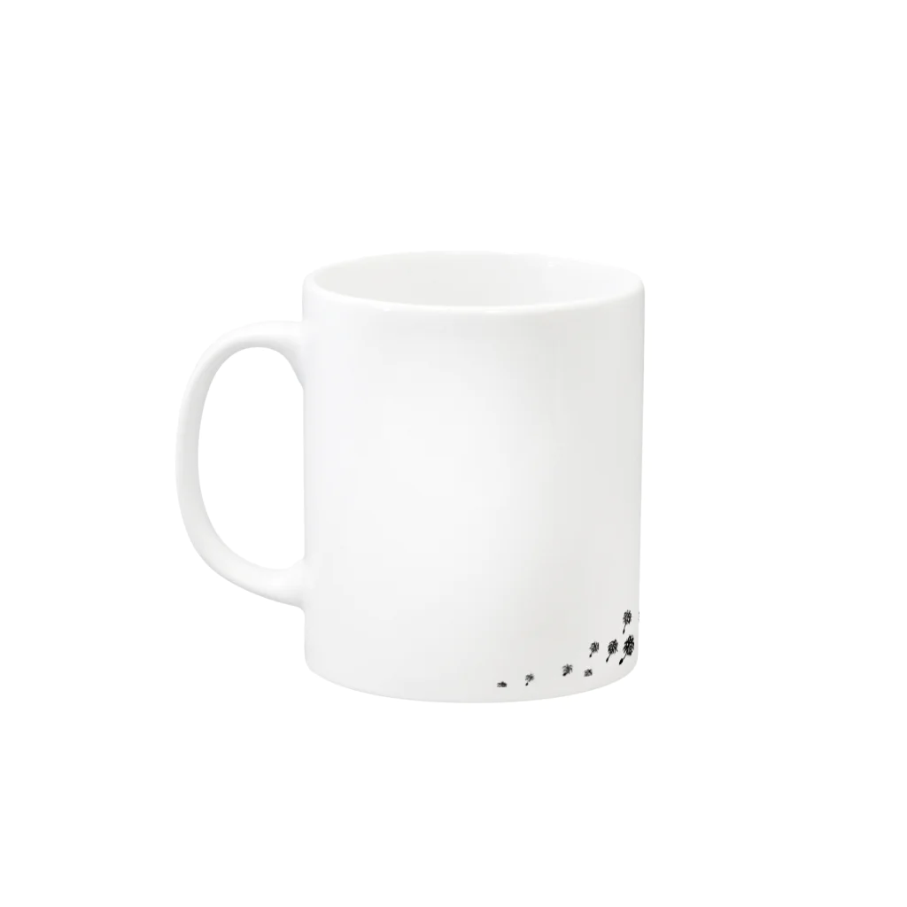 minn2 shopの綿毛 Mug :left side of the handle